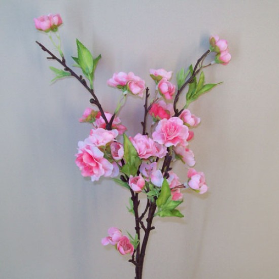 Artificial Cherry Blossom Branch Pink Short Stem 48cm Artificial Flowers
